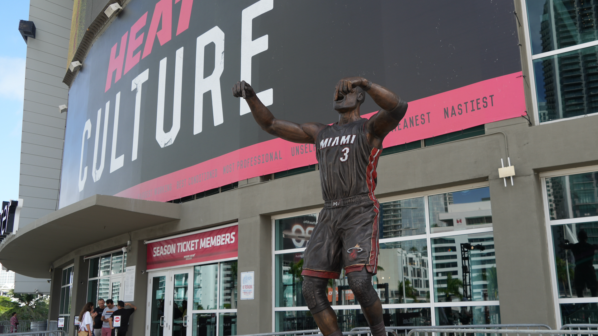 Dwyane Wade's statue gets a facelift: Heat legend's bronze likeness updated with new face