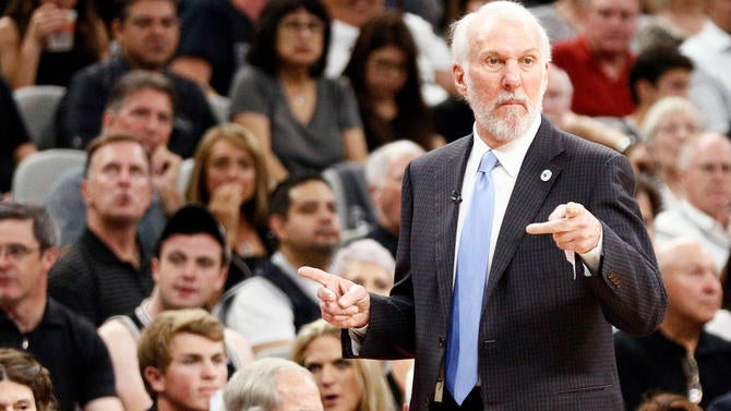 Gregg Popovich coaches against OKC