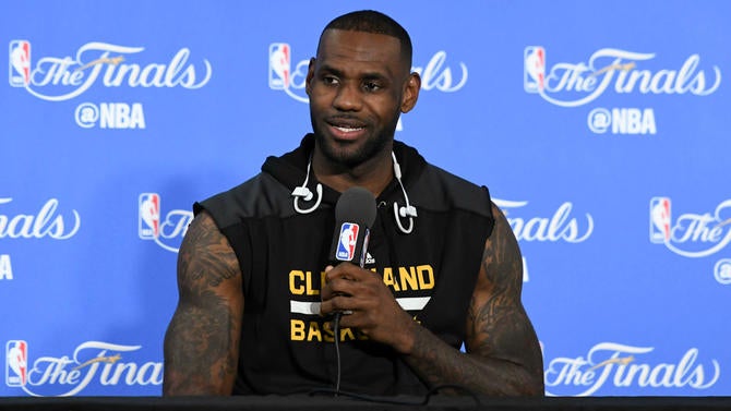 LeBron James speaks at Finals media day