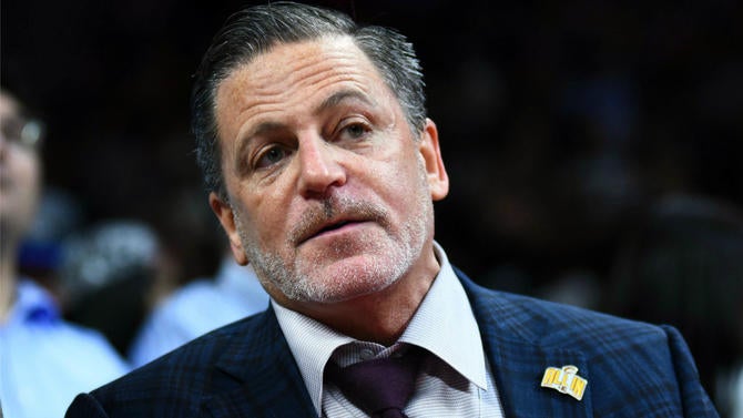 Dan Gilbert attends a first-round playoff game