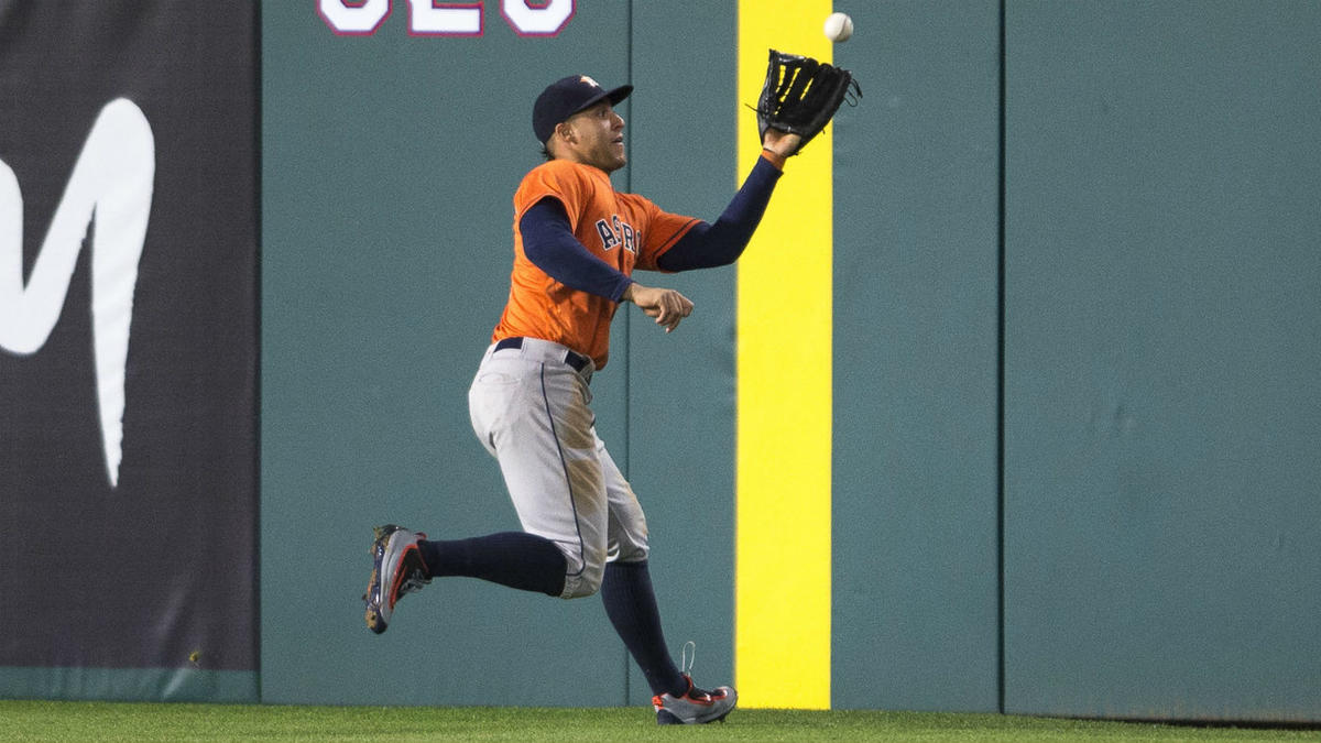 WATCH: George Springer makes an absurd spinning throw to save a run ...