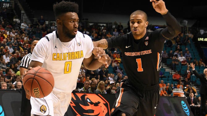 Jaylen Brown attacks the basket