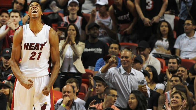 Hassan Whiteside yells