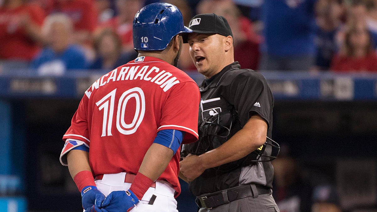 Encarnacion suspended one game for bumping umpire