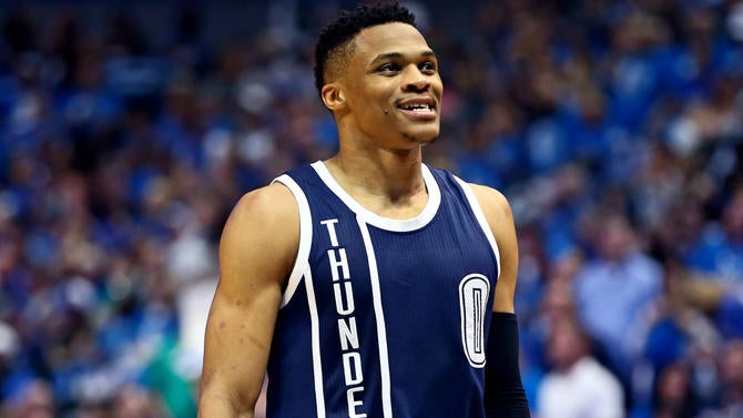 Russell Westbrook in OKC jersey