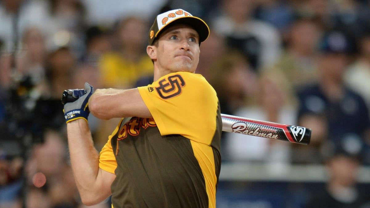 LOOK: Drew Brees hits monster homer in MLB celebrity softball game