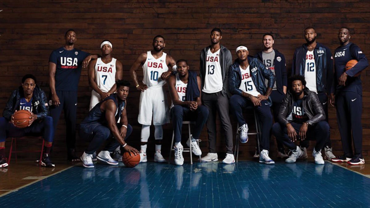 Look Usa Basketball Hides Non Nike Shoes In Olympic Team Photo Again Cbssports Com