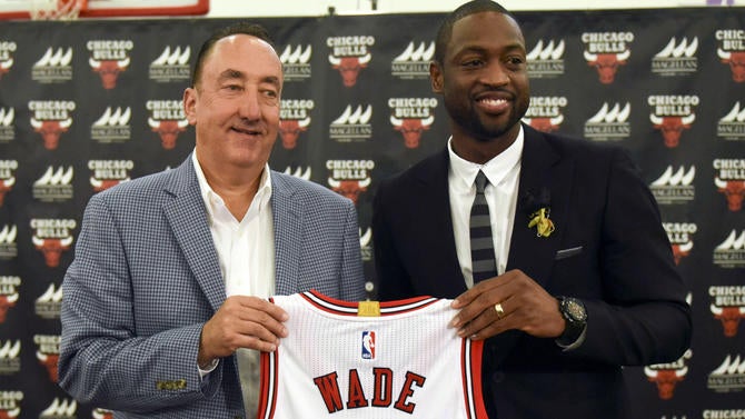 Dwyane Wade and his new jersey