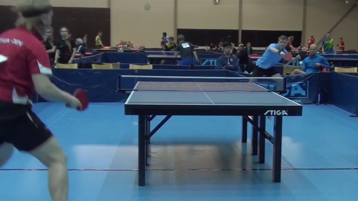 WATCH Table tennis player bends space and time with impossible shot