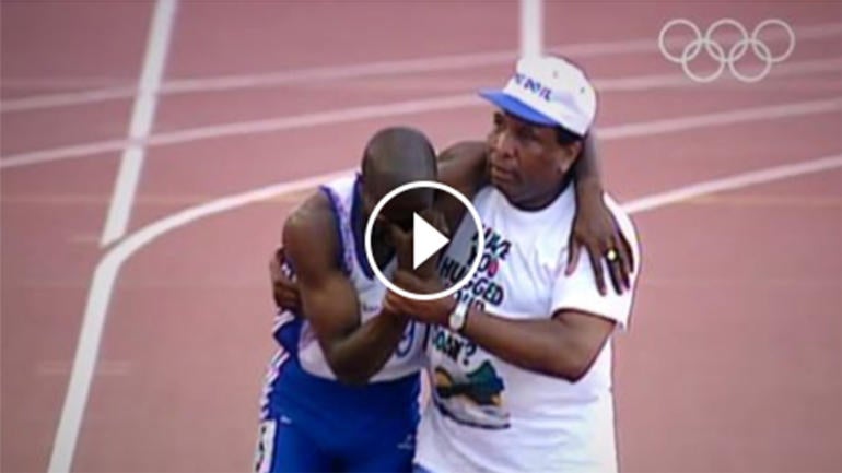 WATCH: When an injured Olympian's father helped him cross 
