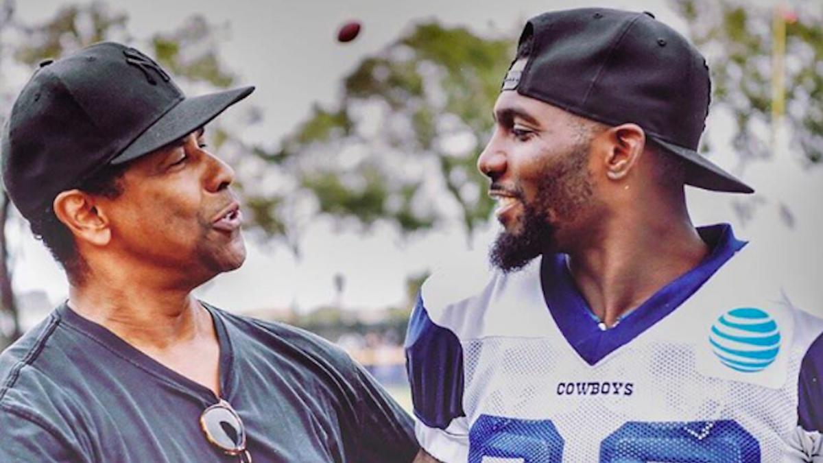 Academy Award Winner Denzel Washington Drops By Cowboys Practice