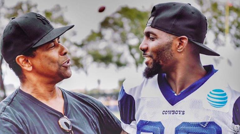 Denzel Washington crashes Cowboys practice, makes bold 