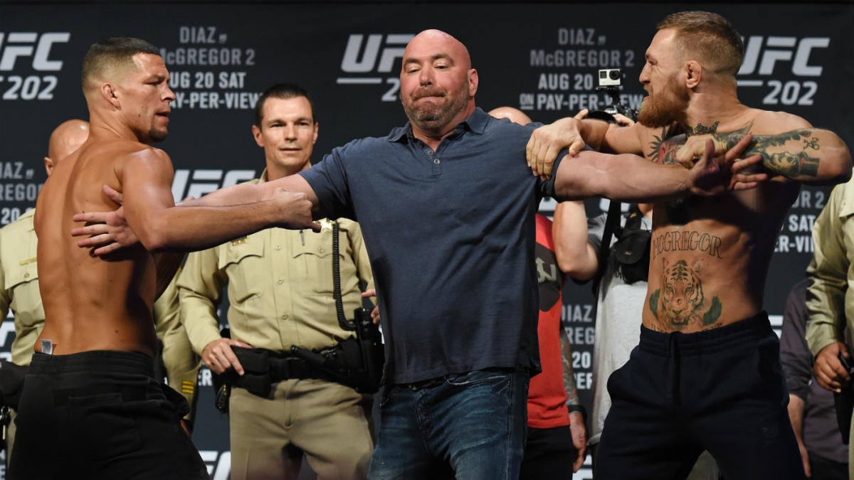 WATCH: Conor McGregor, Nate Diaz nearly come to blows at weigh-in for ...