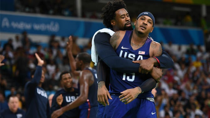 Carmelo Anthony and DeAndre Jordan