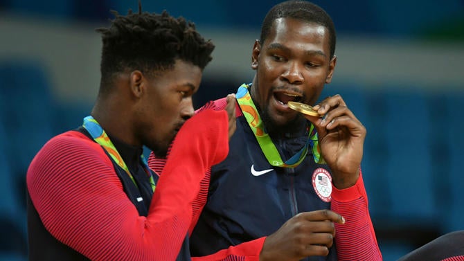 Kevin Durant and Jimmy Butler are gold medalists.