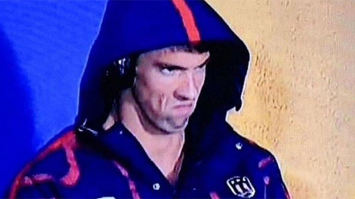 Michael Phelps Reveals The Song He Was Listening To When He Made The Phelps Face Cbssports Com