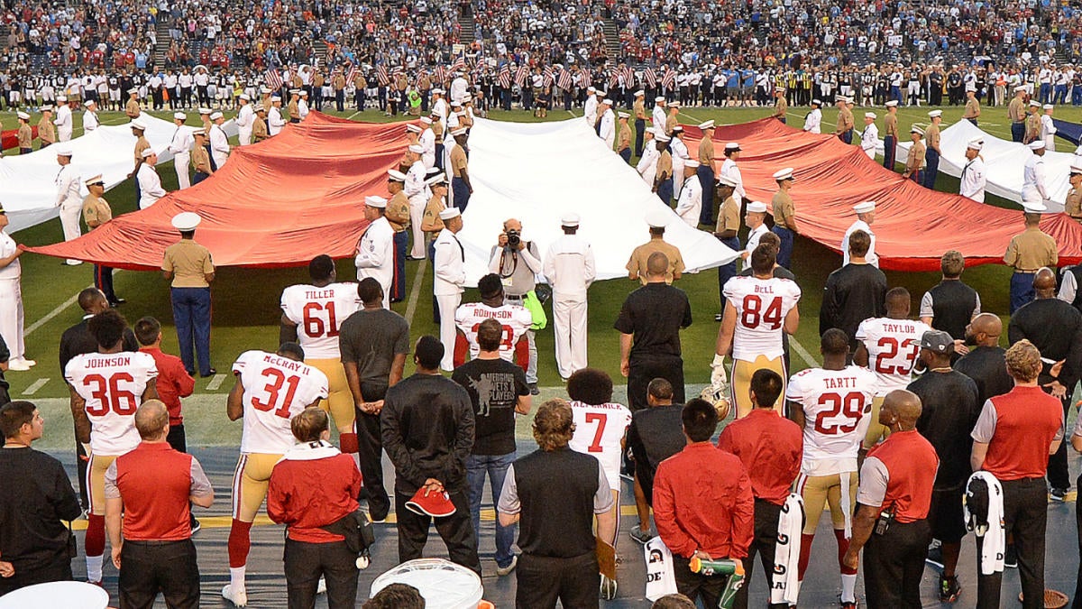 Look One Teammate Joins Kaepernick In Taking A Knee For National Anthem Cbssports Com