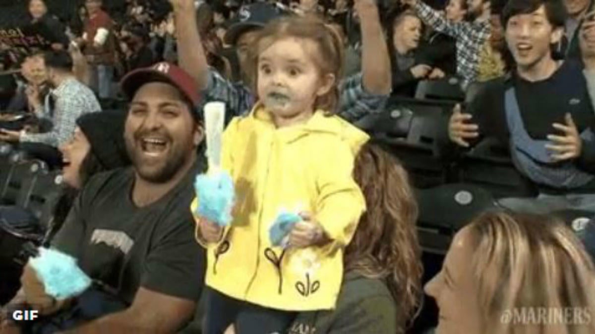 LOOK: This Young Mariners fan is powered purely by cotton candy ...