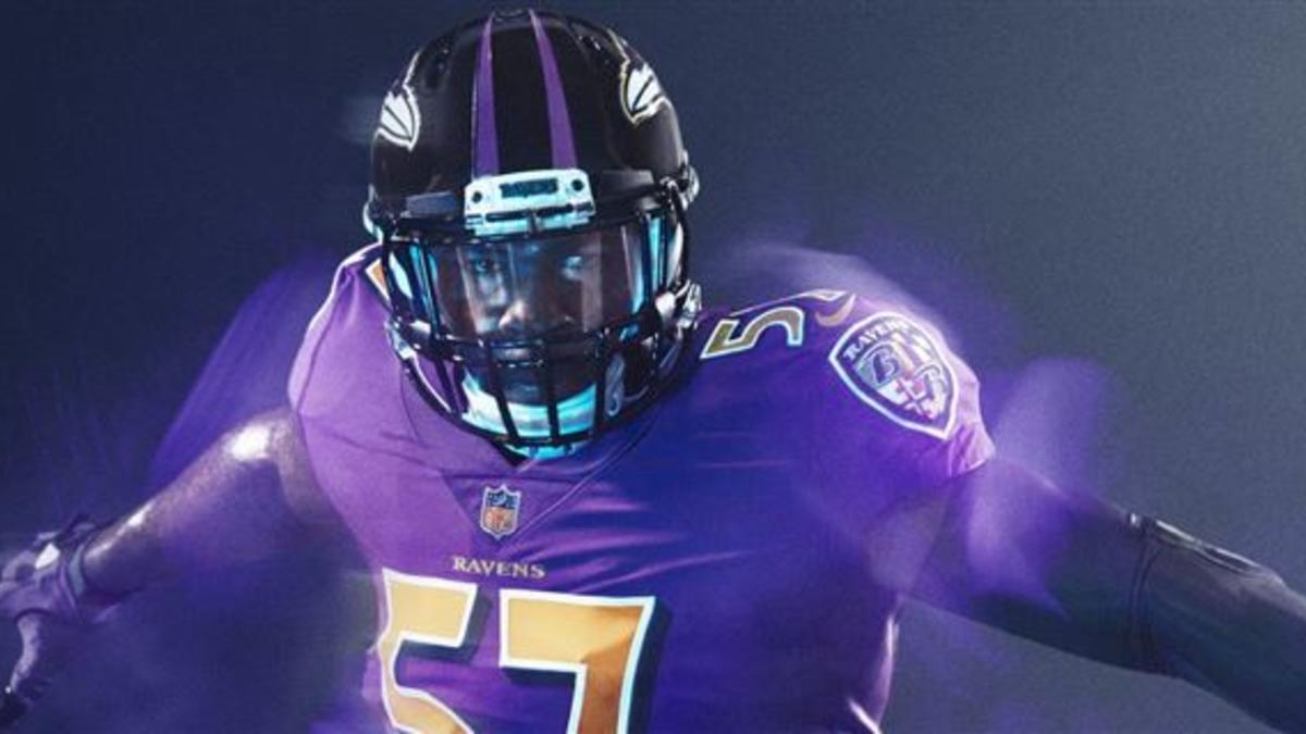 Andre Smith Ravens Purple Color Rush Limited Jersey