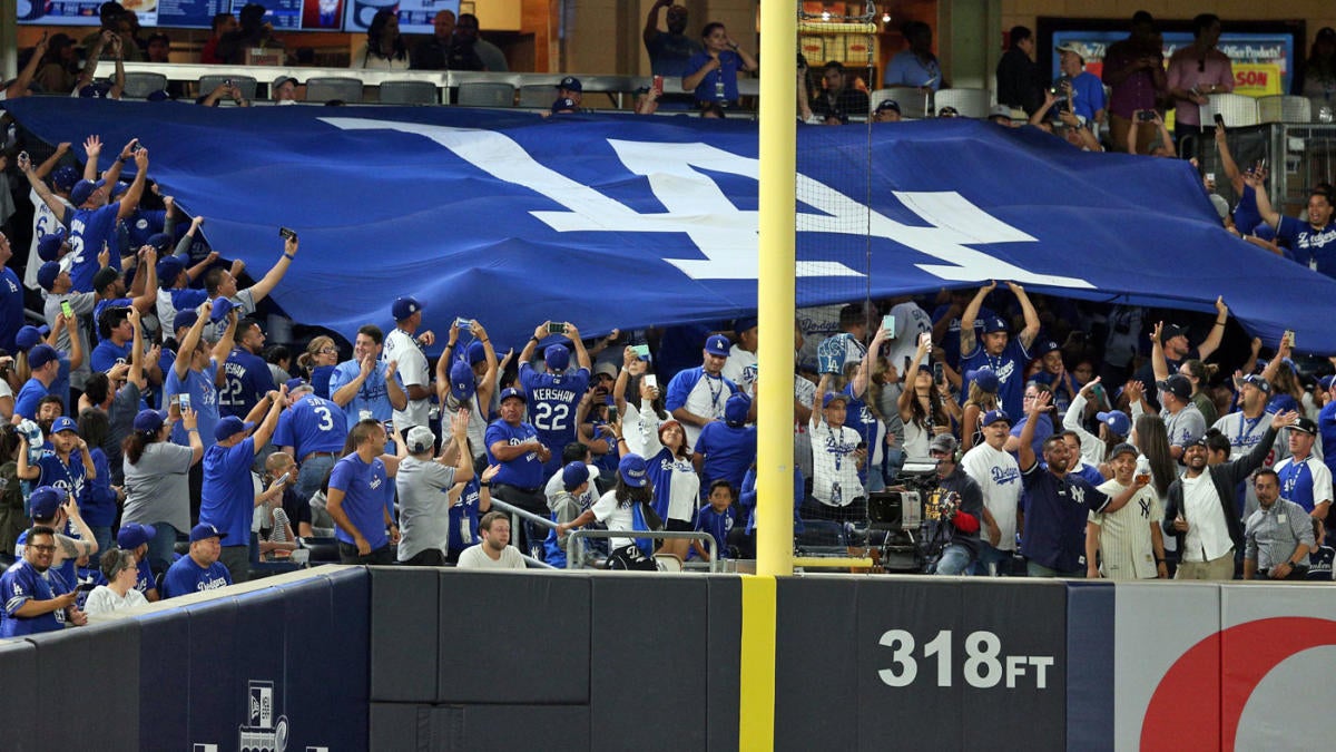 A strong contingent of Dodgers fans held their own roll call at