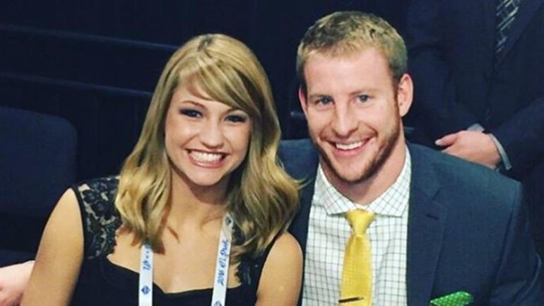 Carson Wentz's girlfriend caught him watching game film on 