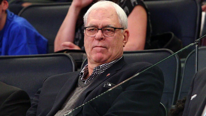 Phil Jackson at a Knicks game