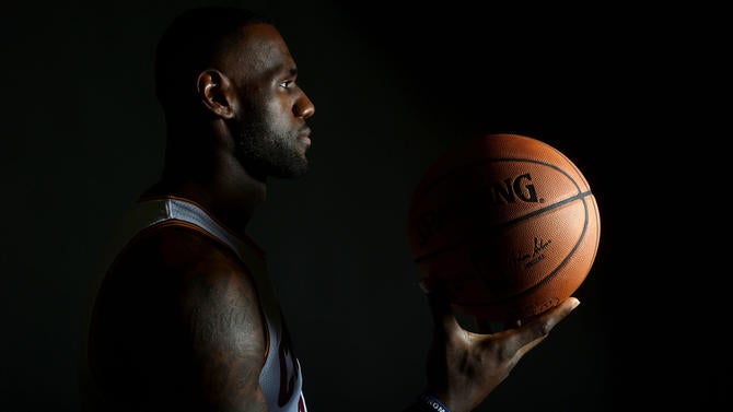 LeBron James at media day 2016