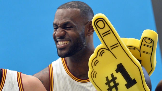 LeBron James at media day