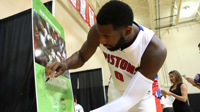 Andre Drummond at media day