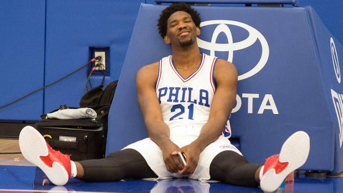 Joel Embiid at media day