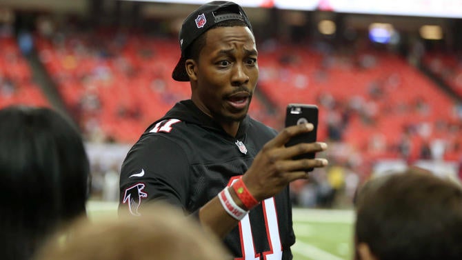Dwight Howard at a Falcons game