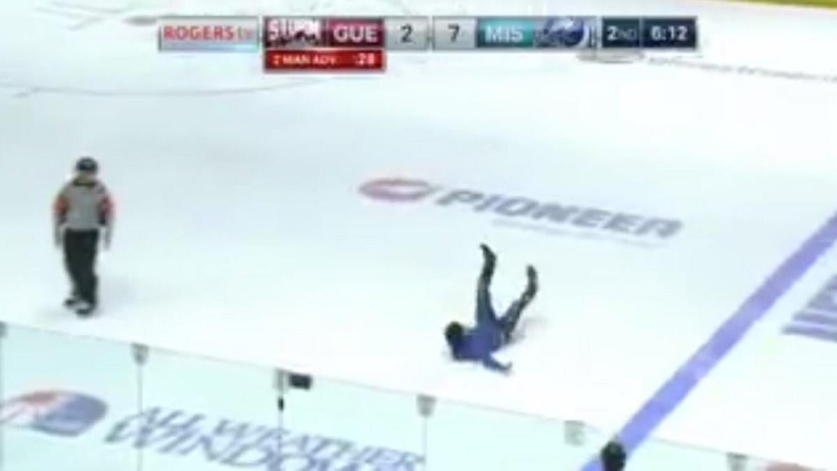 WATCH Fan climbs glass, runs all over the ice during junior hockey