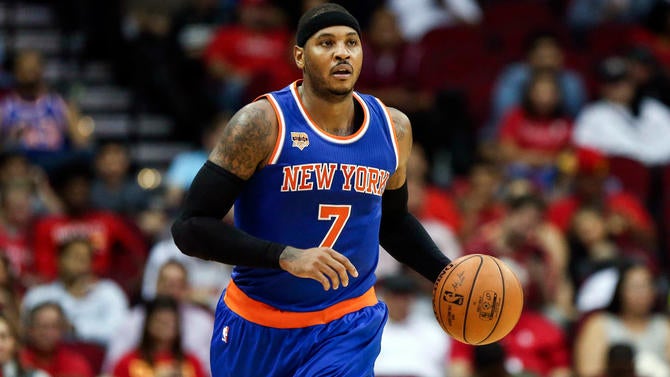 Carmelo Anthony in the preseason