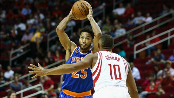 Derrick Rose in his single preseason game