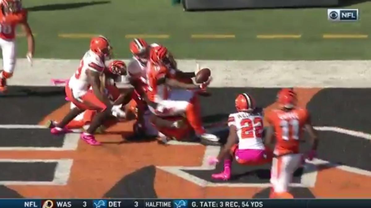 A.J. Green Makes Incredible One-Handed Juggling Hail Mary TD Catch!, Browns vs. Bengals