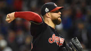 Corey Kluber cracks a smile at Media Day