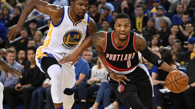 Damian Lillard against Kevin Durant's Warriors