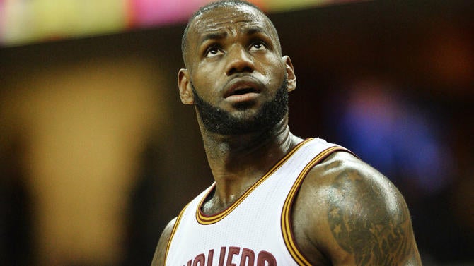 LeBron James looks confused