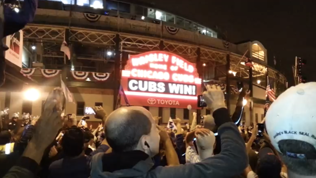 Cubs fans go crazy after World Series win