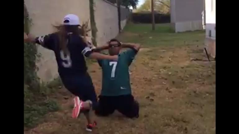 LOOK: Eagles fan loses most painful bet ever to Cowboys 