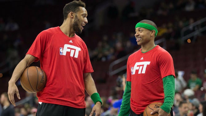 Evan Turner and Isaiah Thomas have a chat