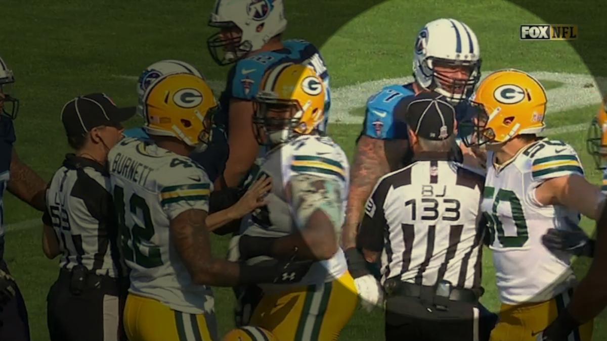 Titans' Taylor Lewan, noted hothead, ejected after contact with official