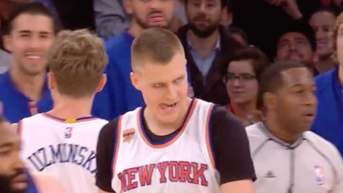 WATCH: This staredown from Knicks' Kristaps Porzingis will haunt your ...