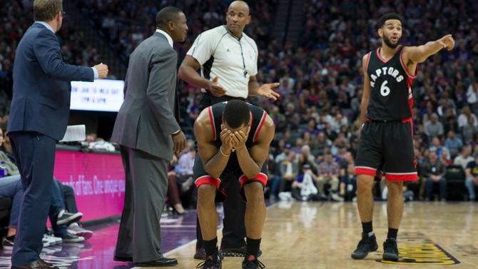 Unhappy Raptors in Sacramento