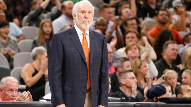 Gregg Popovich on the sideline