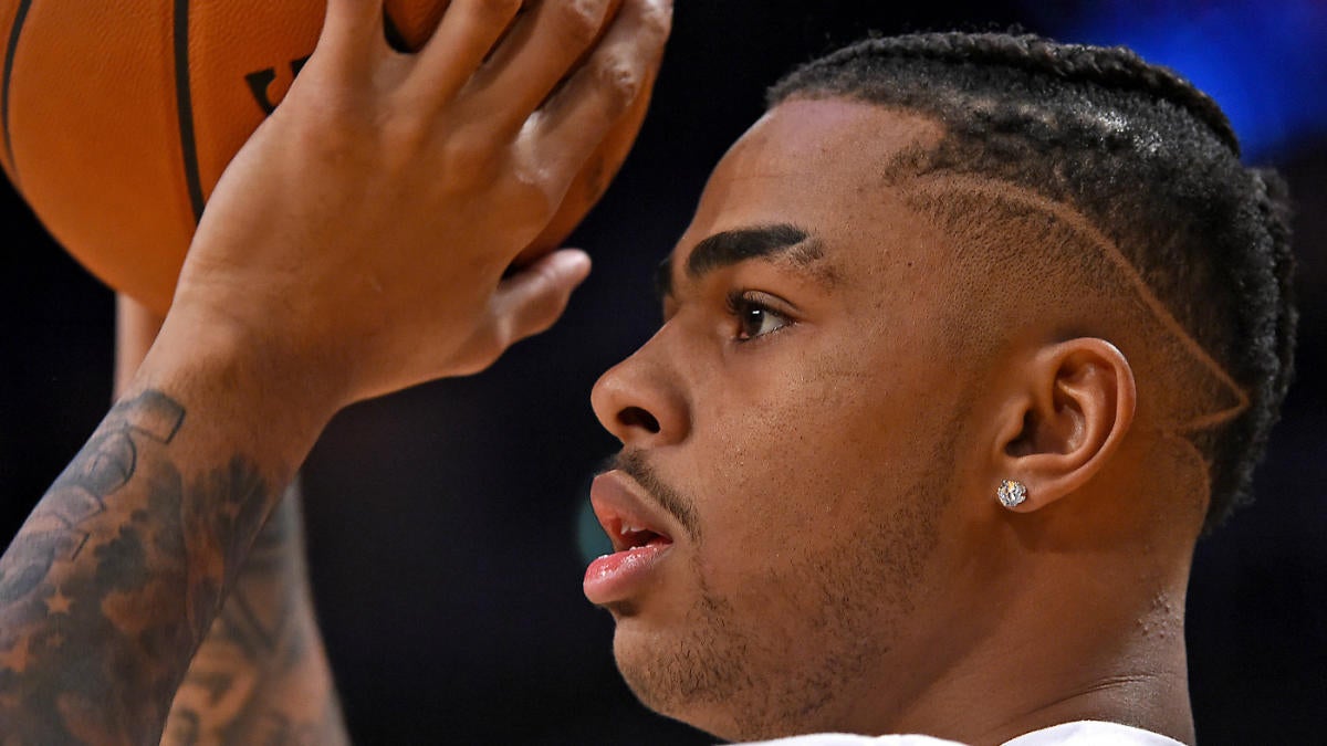 DAngelo Russell of the Minnesota Timberwolves warms up before the News  Photo  Getty Images