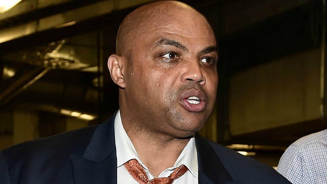Charles Barkley arrives in Miami