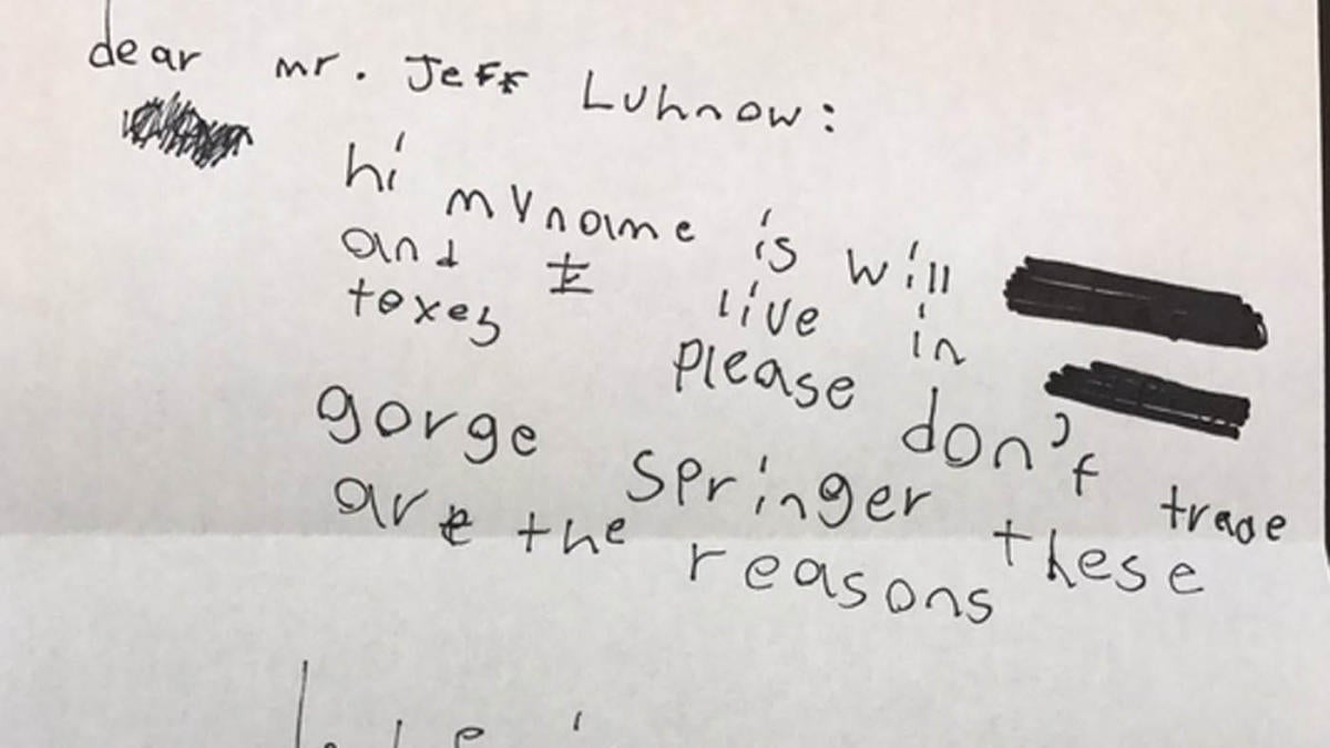 George Springer and his letter-writing No. 1 fan now have matching haircuts  thanks to the Astros