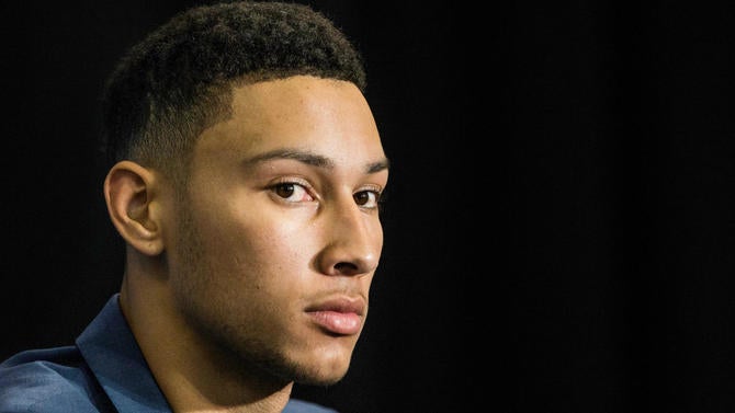 Ben Simmons at his press conference