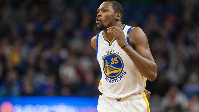 Kevin Durant is happy as a Warrior